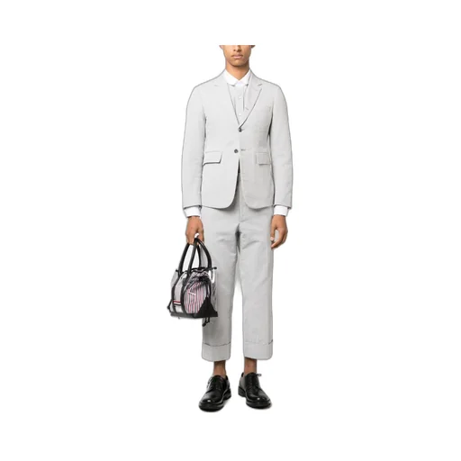 Low-Rise Stripe-Pattern Tailored Trousers