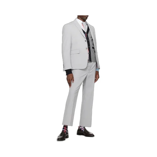 Low-Rise Stripe-Pattern Tailored Trousers