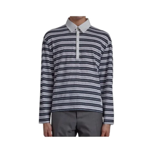 Logo Patch Long-Sleeved Polo Shirt