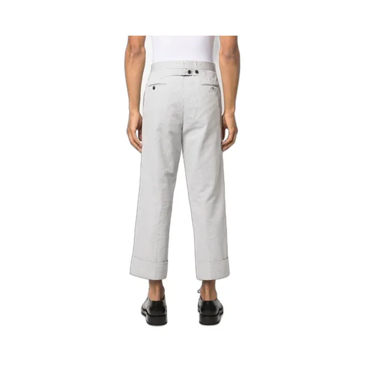 Low-Rise Stripe-Pattern Tailored Trousers