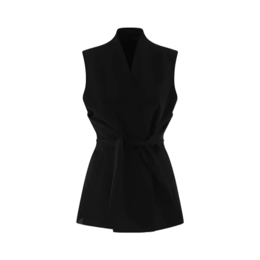 Tie-Waist Down Gilet