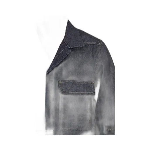 Short-Sleeved Denim Shirt