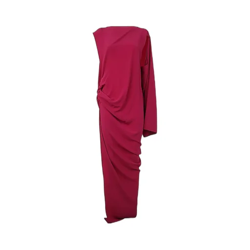 Asymmetric Crewneck Maxi Dress
