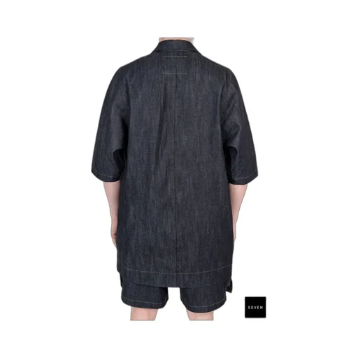 Short-Sleeved Denim Shirt