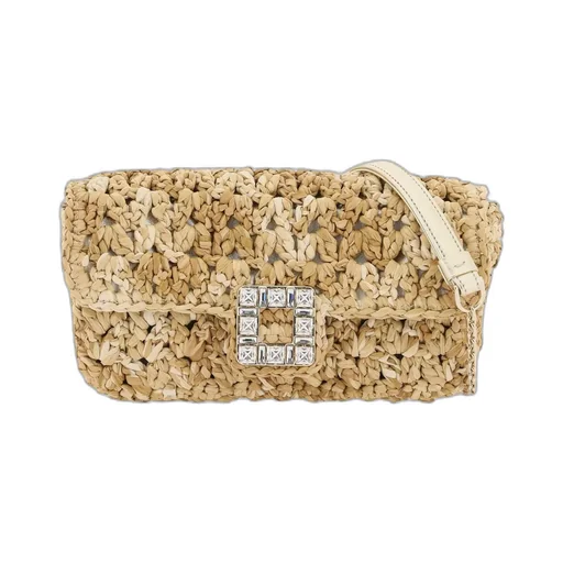 Interwoven Foldover Top Shoulder Bag
