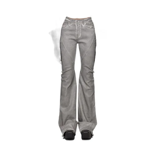 Diagonal Cut Flared Jeans