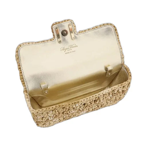 Interwoven Foldover Top Shoulder Bag