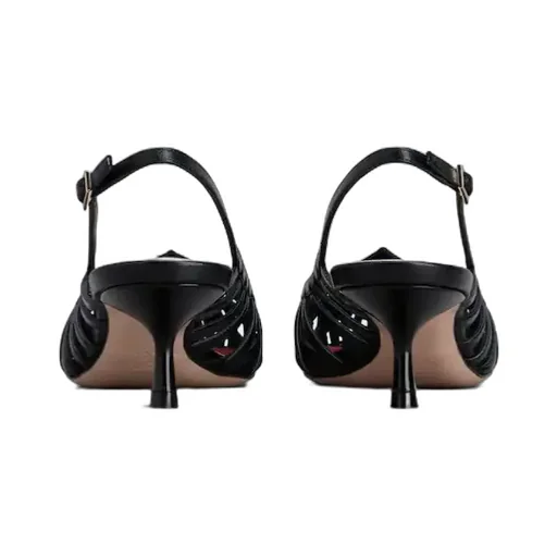 I Love Vivier Multistrap Slingback Pumps In Leather