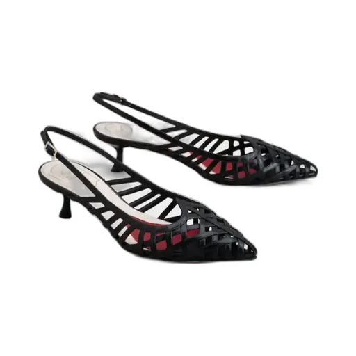 I Love Vivier Multistrap Slingback Pumps In Leather
