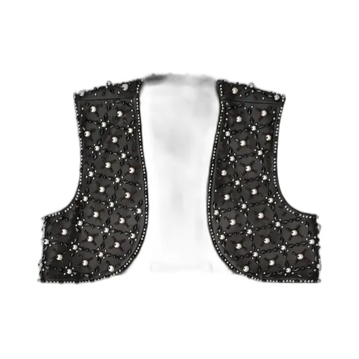 Viv' Choc Short Gilet In Leather
