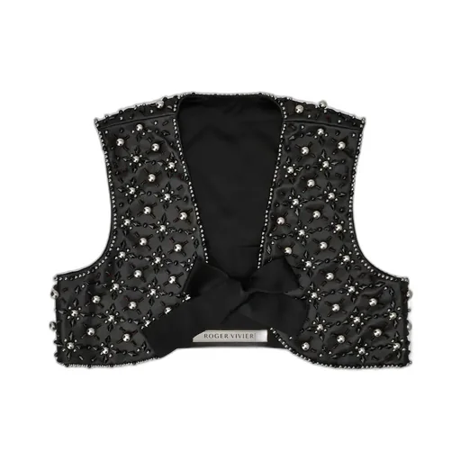 Viv' Choc Short Gilet In Leather