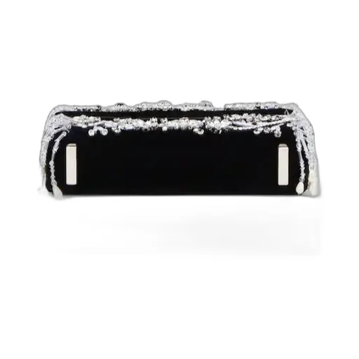 Ramage Jewel Mini Flower Strass Buckle Clutch Bag In Velvet