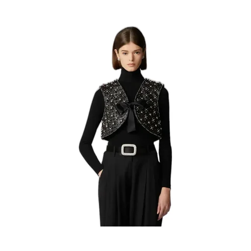 Viv' Choc Short Gilet In Leather