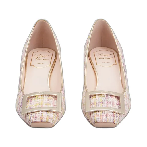 Trompette Metal Buckle Pumps In Fabric