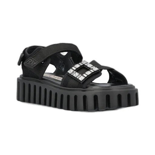 Viv' Go-Thick Trekky Strass Buckle Sandals