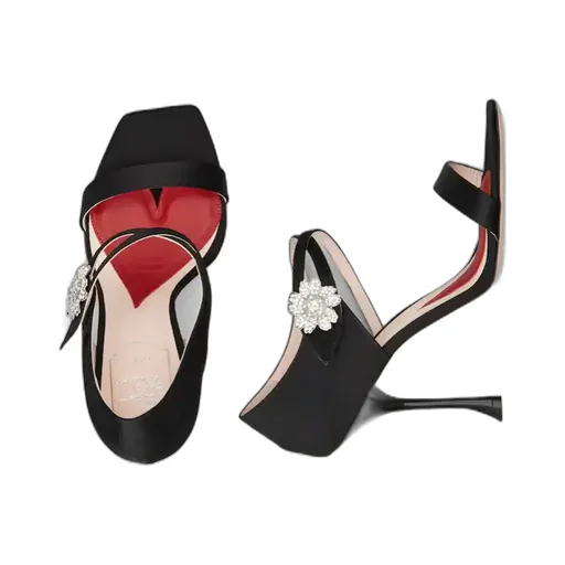I Love Vivier Daisy Strass Heeled Sandals
