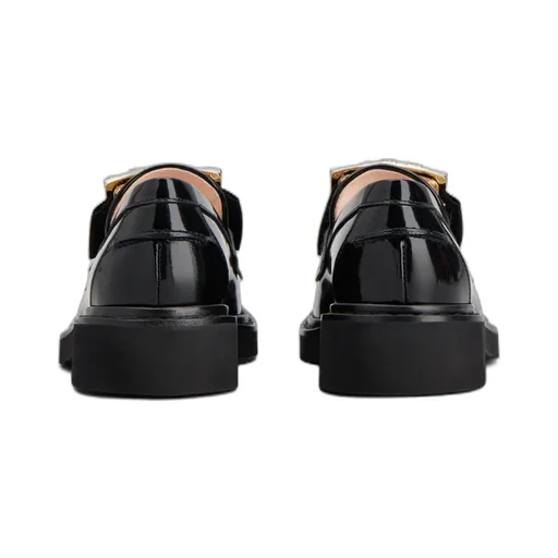 Viv' Rangers Strass Buckle Loafers In Patent Leather