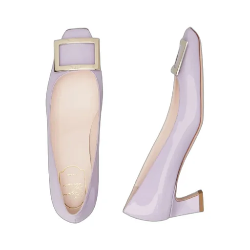 Trompette Metal Buckle Pumps In Patent Leather