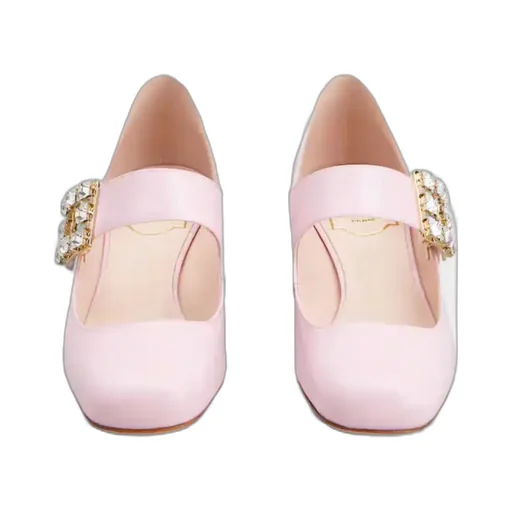 TrÈS Vivier Embellished Buckle Babies Pumps