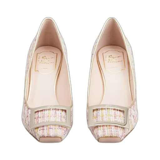 Trompette Metal Buckle Pumps In Fabric