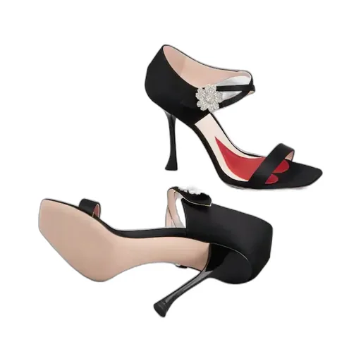 I Love Vivier Daisy Strass Heeled Sandals