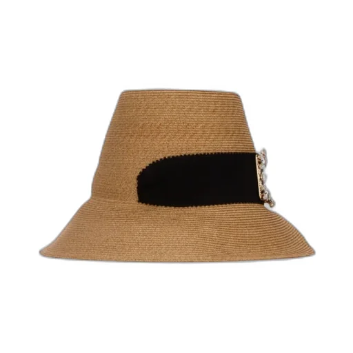 Crystal Buckle Straw Hat