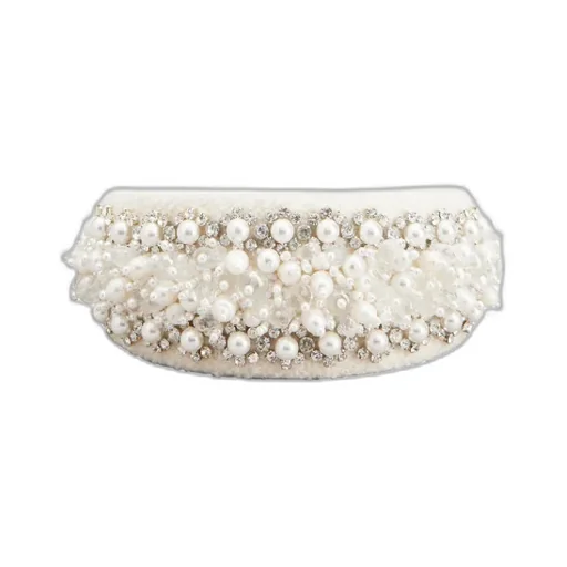 Pearl Embroidery Hairband In Wool