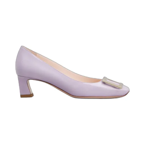 Trompette Metal Buckle Pumps In Patent Leather