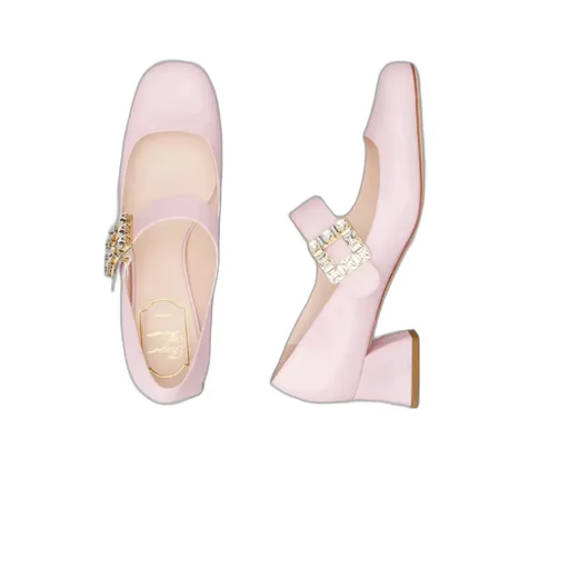 TrÈS Vivier Embellished Buckle Babies Pumps