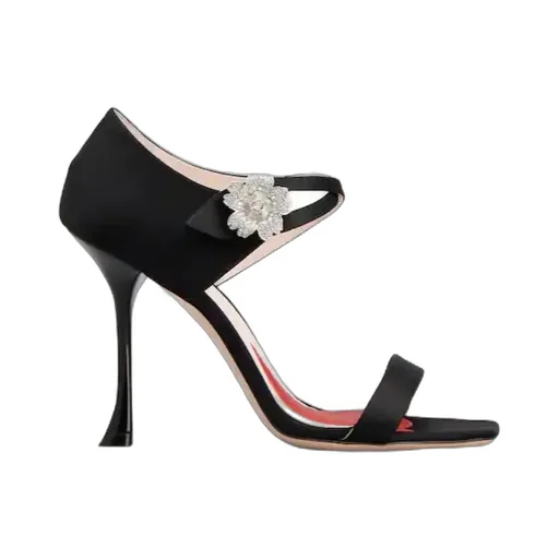 I Love Vivier Daisy Strass Heeled Sandals