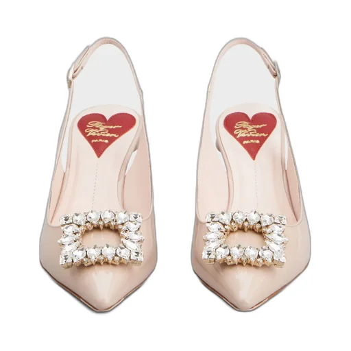 Virgule Buckle Slingback Pumps