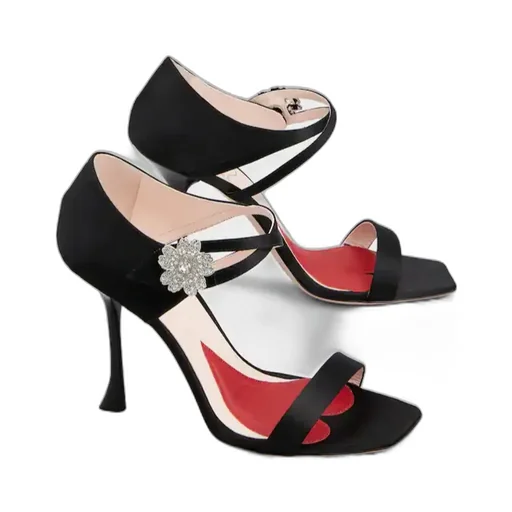 I Love Vivier Daisy Strass Heeled Sandals