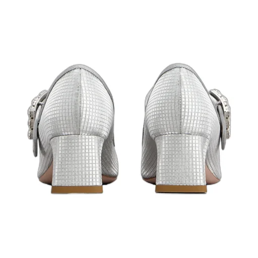 TrÉS Vivier Strass Buckle Babies Pumps In Fabric