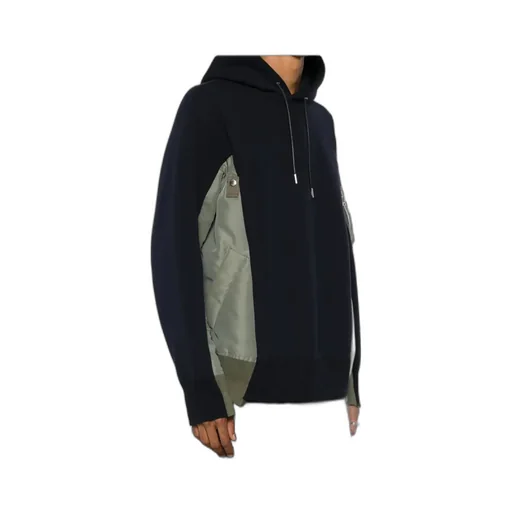 Panelled Drawstring Hoodie