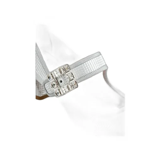 TrÉS Vivier Strass Buckle Babies Pumps In Fabric
