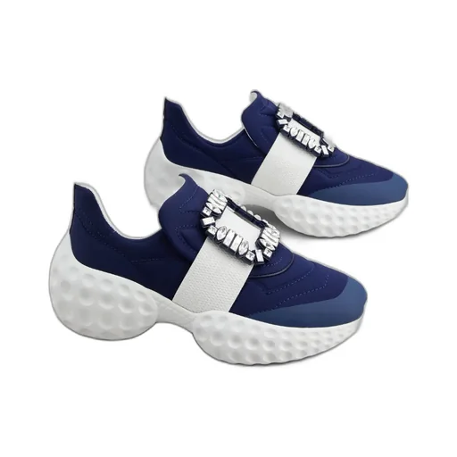 Viv' Run Light Strass Buckle Sneakers In Technical Fabric