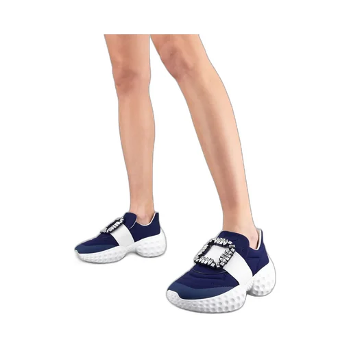 Viv' Run Light Strass Buckle Sneakers In Technical Fabric