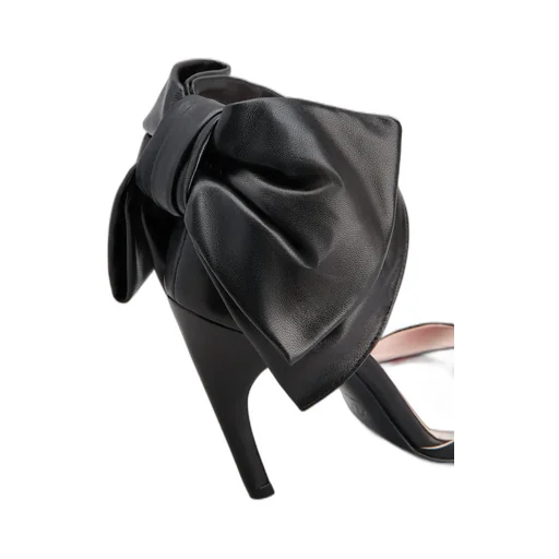 Viv' Choc Back Bow Sandals In Nappa Leather