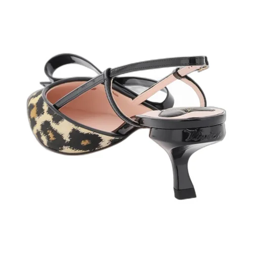 Virgule Bow Piping Slingback Pumps In Fabric