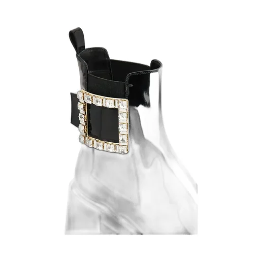 Viv' Rangers Strass Buckle Chelsea Ankle Boots In Patent Leather