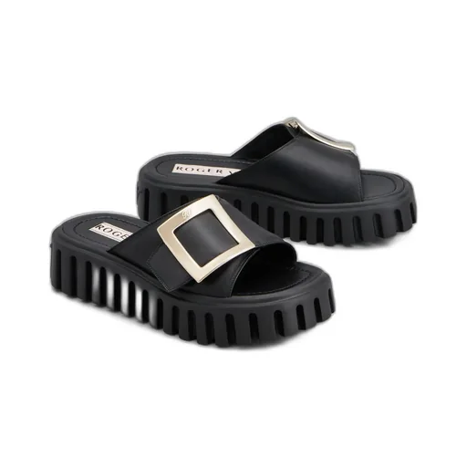 Viv' Go-Thick Metal Buckle Mules