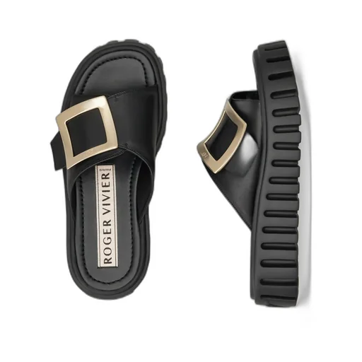 Viv' Go-Thick Metal Buckle Mules