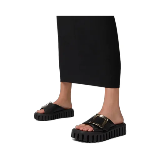 Viv' Go-Thick Metal Buckle Mules