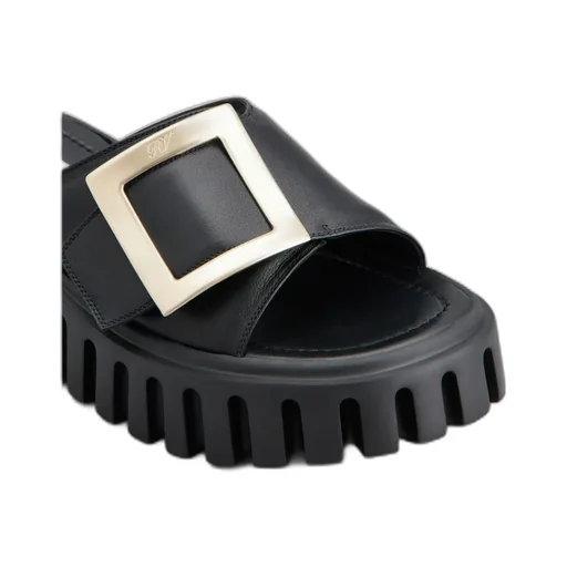 Viv' Go-Thick Metal Buckle Mules