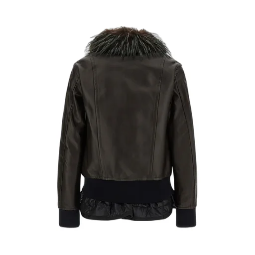 2 In 1 Zipped Leather Jacket
