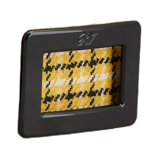 Checked Foldover Top Clutch Bag