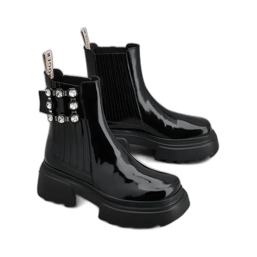 Buckle Embellished Ankle Boots
