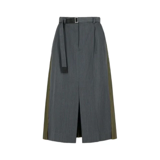 Striped Belted Skirt