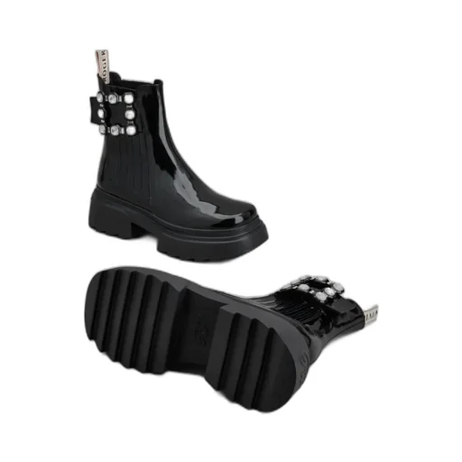 Buckle Embellished Ankle Boots