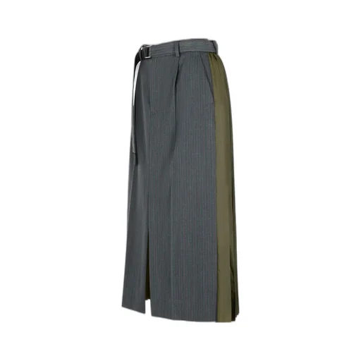 Striped Belted Skirt